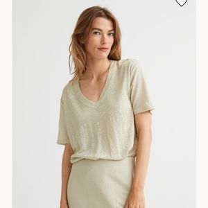 🌟 5 for $15🌟H&M Linen Jersey T shirt